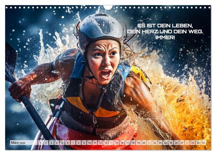 Produktbild: Kajak und Motivation (Wandkalender 2026 DIN A3 quer), CALVENDO Monatskalender