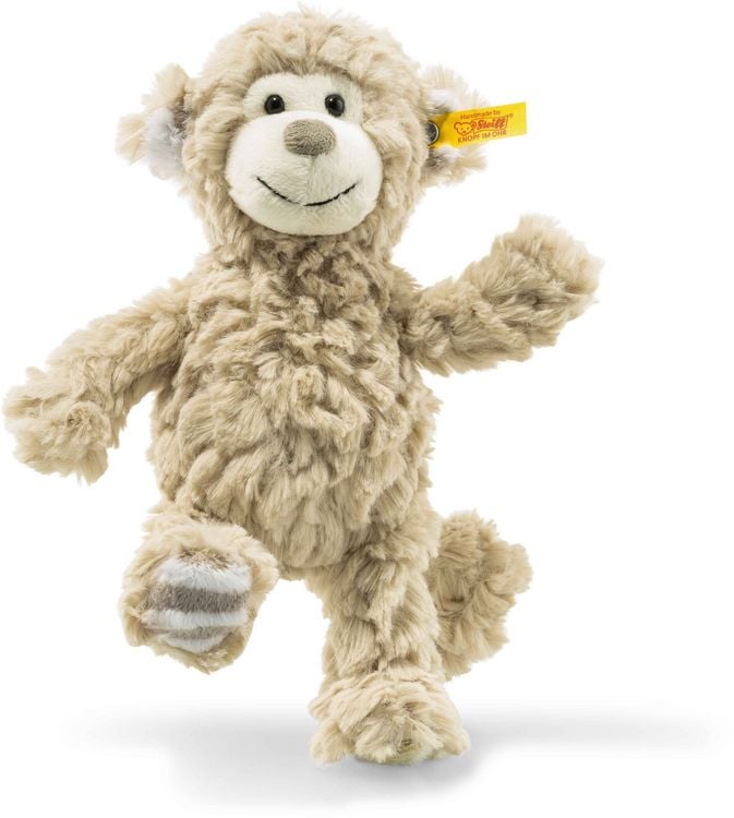 Steiff Hase-26 cm, knuffeldier voor baby's, knuffelig en zacht, wasbaar, roze (242359), 135 g (1 stuk) Soft Cuddly Friends My First Hoppie haas