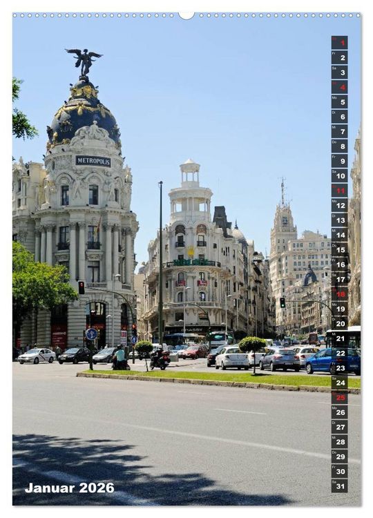 Produktbild: Madrid (Wandkalender 2026 DIN A2 hoch), CALVENDO Monatskalender