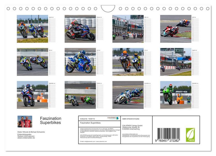 Produktbild: Faszination Superbikes (Wandkalender 2026 DIN A4 quer), CALVENDO Monatskalender