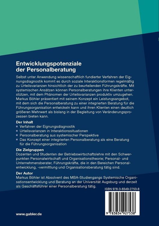 Produktbild: Entwicklungspotenziale der Personalberatung