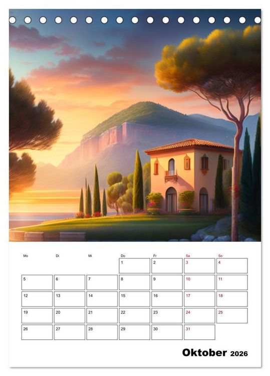 Produktbild: Sch&ouml;ne Landschaften (Tischkalender 2026 DIN A5 hoch), CALVENDO Monatskalender