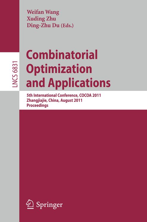 Produktbild: Combinatorial Optimization and Applications