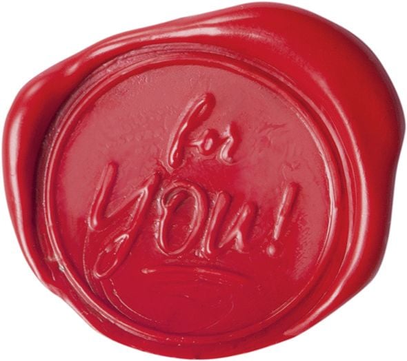 Siegel Set Mit 2 Motiven & Holzgriff - Wachssiegel Für Karten & Einladungen (Rot, Silber, Gold)