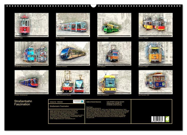 Produktbild: Stra&szlig;enbahn Faszination (Wandkalender 2026 DIN A2 quer), CALVENDO Monatskalender