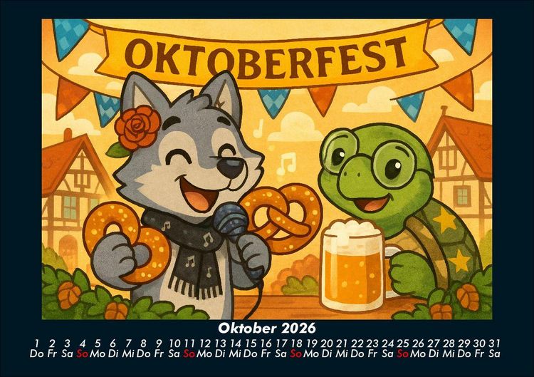 Produktbild: Rose & Taz - Reise um die Welt 2026 Fotokalender DIN A5