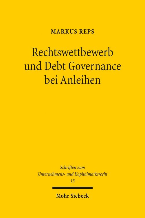 Produktbild: Rechtswettbewerb und Debt Governance bei Anleihen