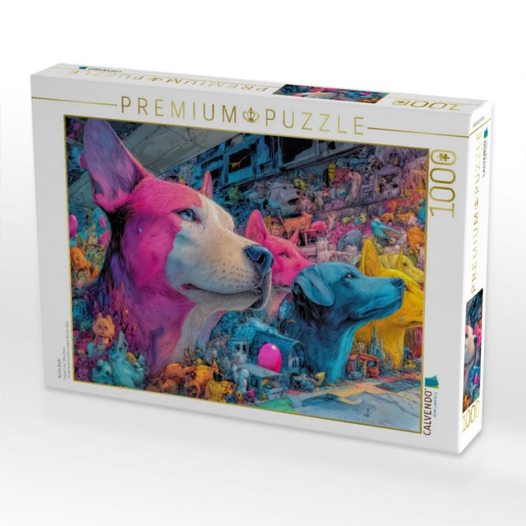 Produktbild: CALVENDO Puzzle Bunte Stadt | 1000 Teile Lege-Gr&ouml;&szlig;e 64x48cm Foto-Puzzle f&uuml;r gl&uuml;ckliche Stunden