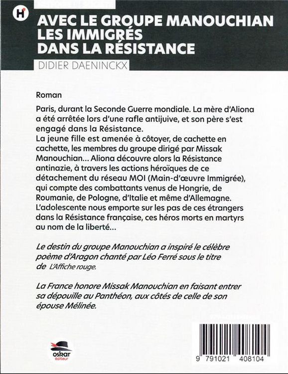 Produktbild: Avec le groupe Manouchian : les immigr&eacute;s dans la R&eacute;sistance