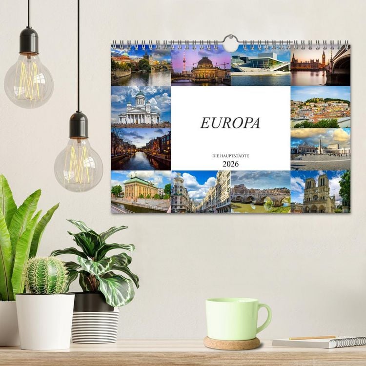 Produktbild: Europa Die Hauptst&auml;dte (Wandkalender 2026 DIN A4 quer), CALVENDO Monatskalender