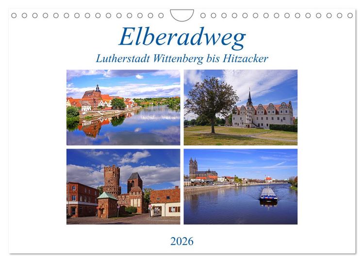 Produktbild: Elberadweg von Lutherstadt Wittenberg bis Hitzacker (Wandkalender 2026 DIN A4 quer), CALVENDO Monatskalender