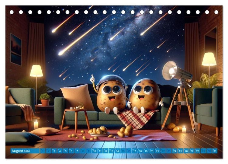 Produktbild: Couch Potatoes: Ein Jahr voll Komfort und Spa&szlig; (Tischkalender 2026 DIN A5 quer), CALVENDO Monatskalender