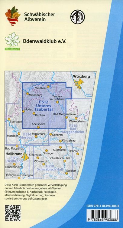Produktbild: Freizeitkarte Unteres Taubertal