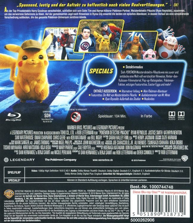 Produktbild: Pokemon Meisterdetektiv Pikachu