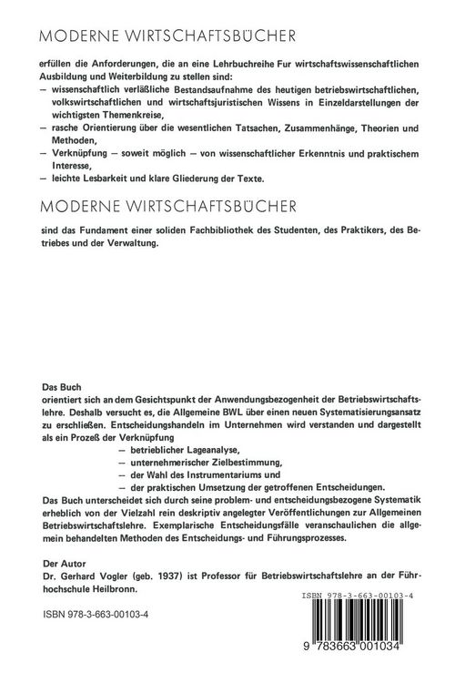 Produktbild: Allgemeine Betriebswirtschaftslehre