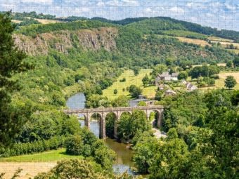Produktbild: CALVENDO Puzzle Viaduc de Clecy | 1000 Teile Lege-Gr&ouml;&szlig;e 64x48cm Foto-Puzzle f&uuml;r gl&uuml;ckliche Stunden