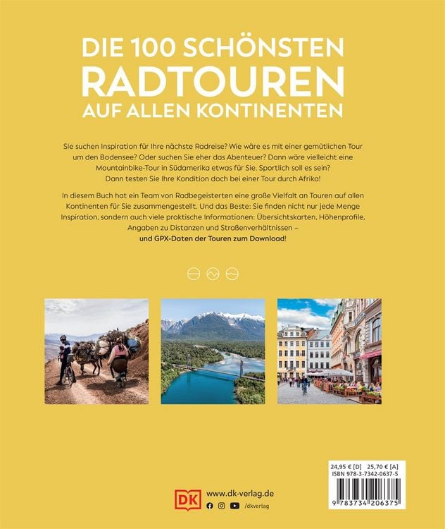Produktbild: Die 100 sch&ouml;nsten Radtouren auf allen Kontinenten