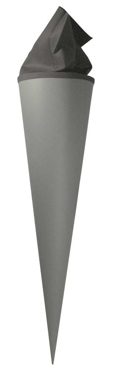 Produktbild: URSUS Schult&uuml;ten Bastel-Schult&uuml;te mit Filzmanschette, mittelgrau, H&ouml;he: 70 cm, Durchmesser: 20 cm