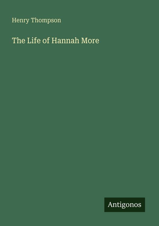 Produktbild: The Life of Hannah More