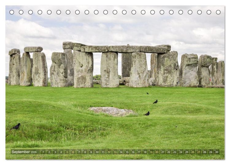 Produktbild: Geheimnisvolles Stonehenge (Tischkalender 2026 DIN A5 quer), CALVENDO Monatskalender