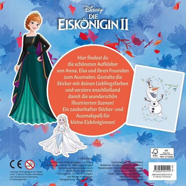 Produktbild: Disney Die Eisk&ouml;nigin 2: Meine liebsten Sticker zum Ausmalen