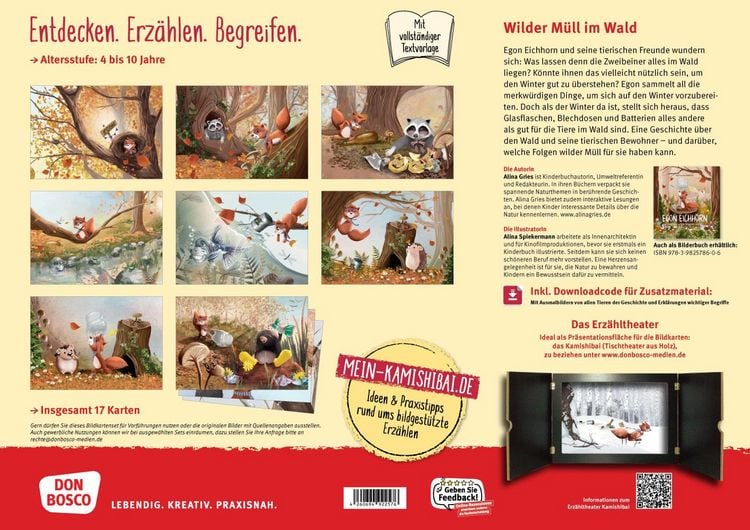 Produktbild: Egon Eichhorn und der wilde M&uuml;ll im Wald. Kamishibai Bildkartenset
