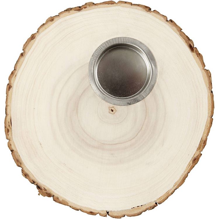 Produktbild: Creativ Company Teelichthalter, Holz, D 14-16 cm, Dicke 19 mm, 1 Stk