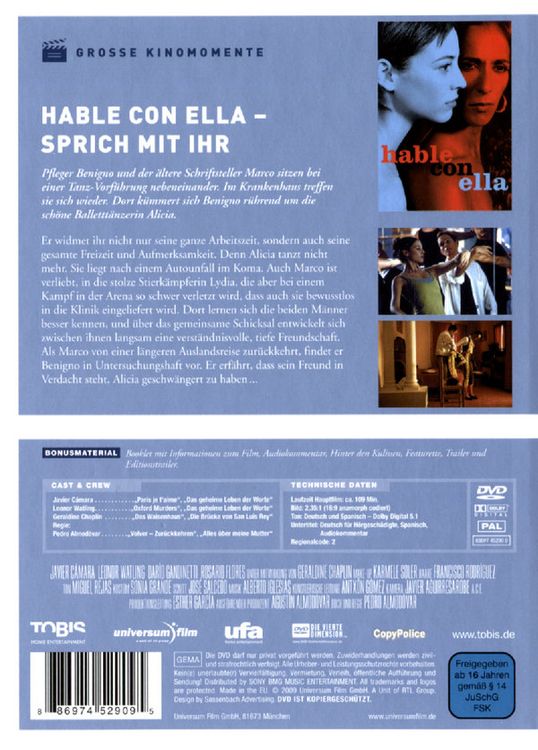 Produktbild: Sprich mit ihr - Hable con ella - Gro&szlig;e Kinomomente