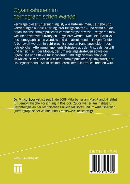 Produktbild: Organisationen im demographischen Wandel