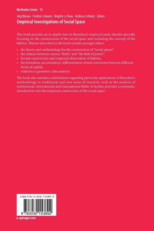 Produktbild: Empirical Investigations of Social Space
