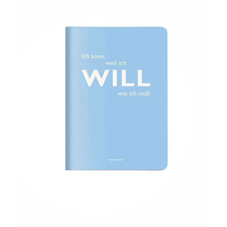 Produktbild: Heft A6 kariert, "Ich kann, weil ich will was ich muss." (Immanuel Kant)