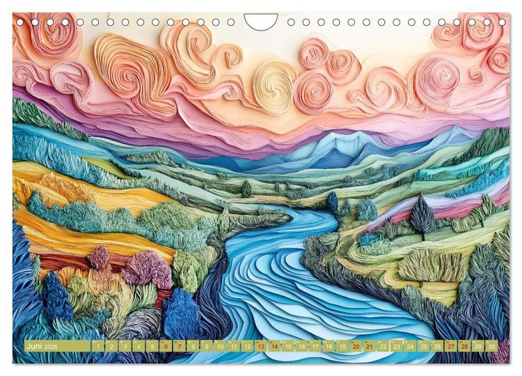 Produktbild: Kunstvolle Horizonte (Wandkalender 2026 DIN A4 quer), CALVENDO Monatskalender