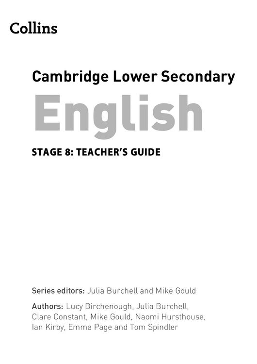 Produktbild: Lower Secondary English Teacher's Guide: Stage 8