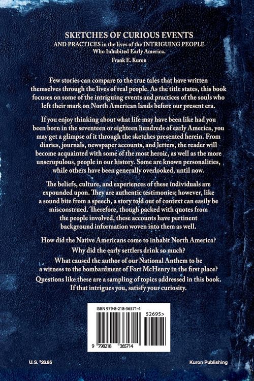 Produktbild: Sketches of Curious Events and Practices in the Lives of the Intriguing People Who Inhabited Early America