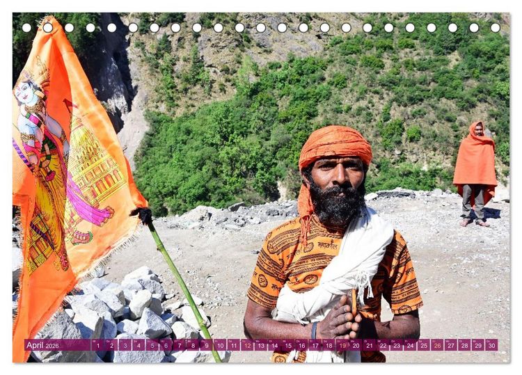 Produktbild: Char Dham - hinduistische Pilgerreise im Himalaya (Tischkalender 2026 DIN A5 quer), CALVENDO Monatskalender