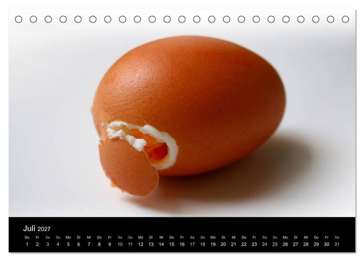 Produktbild: ei.ei.ei &ndash; Fotografische Gedanken zum Ei (Tischkalender 2027 DIN A5 quer), CALVENDO Monatskalender