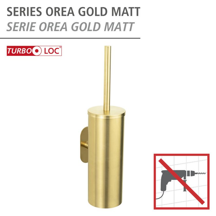 Produktbild: Turbo-Loc&reg; WC-Garnitur Mod. Orea Gold Matt geschlossen, Befestigen ohne bohren