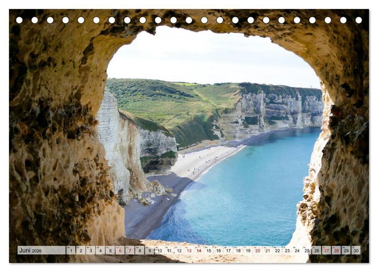 Produktbild: Normandie erleben (Tischkalender 2026 DIN A5 quer), CALVENDO Monatskalender