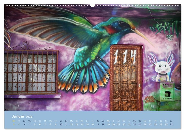 Produktbild: Mexikanische Graffitis (Wandkalender 2026 DIN A2 quer), CALVENDO Monatskalender