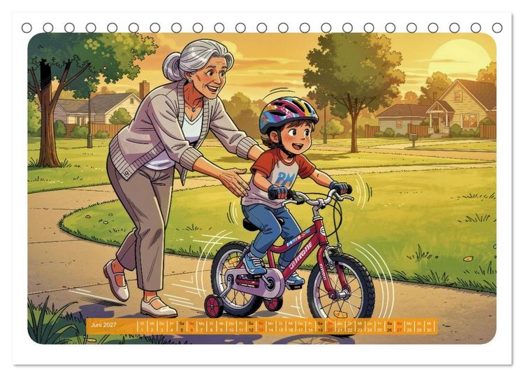 Produktbild: Mein erstes Fahrrad - Comic (Tischkalender 2027 DIN A5 quer), CALVENDO Monatskalender