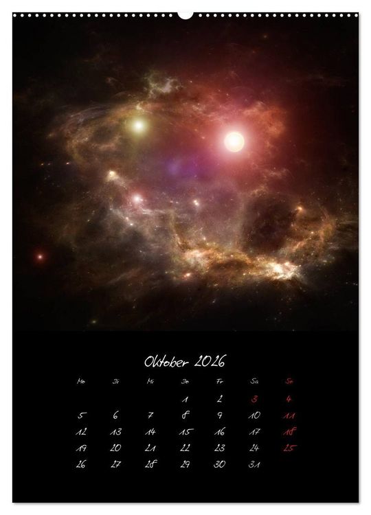 Produktbild: Die gro&szlig;e Reise in dem Universum (hochwertiger Premium Wandkalender 2026 DIN A2 hoch), Kunstdruck in Hochglanz