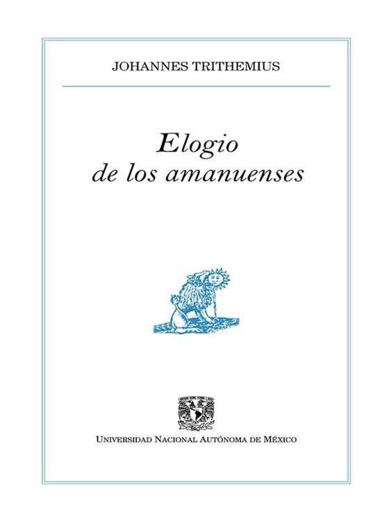 Produktbild: Elogio de los amanuenses