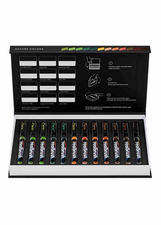 Produktbild: KARIN Marker Realbrush PIGMENT Nature Colors Collection, 12er Pinsel Set