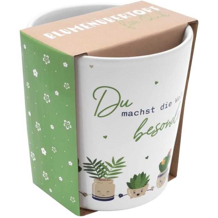 Produktbild: Blumenübertopf Motiv "Du"