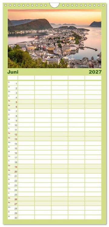 Produktbild: Familienplaner 2027 - Norwegen - Das wundersch&ouml;ne Land im Norden. mit 5 Spalten (Wandkalender, 21 x 45 cm) CALVENDO