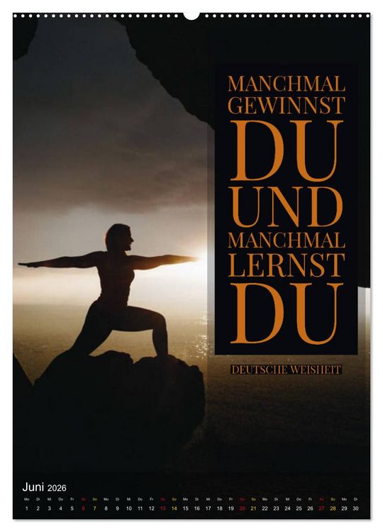 Produktbild: Aktiviere Deine Motivation Weisheiten und Spr&uuml;che (Wandkalender 2026 DIN A2 hoch), CALVENDO Monatskalender
