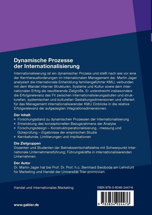 Produktbild: Dynamische Prozesse der Internationalisierung