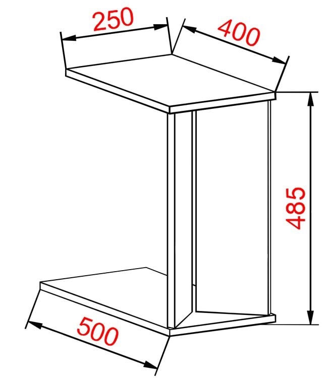Produktbild: Holz Beistelltisch Couchtisch Sofatisch Nachto M