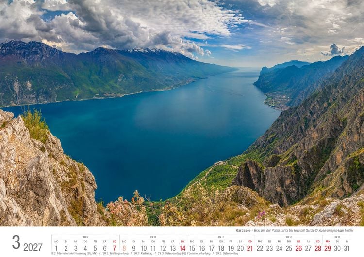 Produktbild: Gardasee 2027 Bildkalender A3 cm quer, spiralgebunden