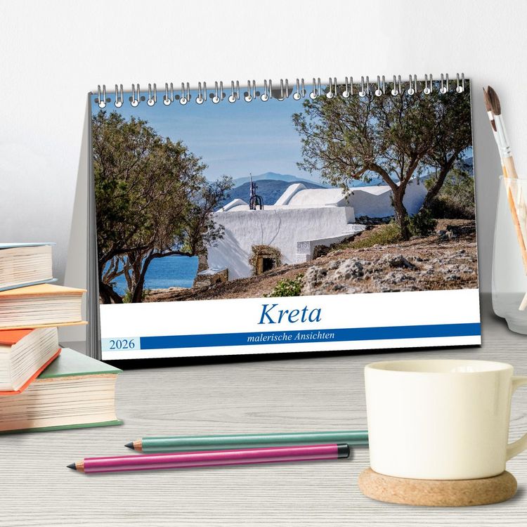 Produktbild: Kreta - malerische Ansichten (Tischkalender 2026 DIN A5 quer), CALVENDO Monatskalender